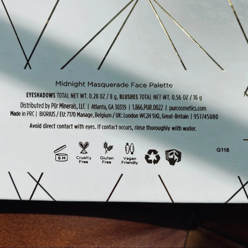 NWT PUR Midnight masquerade face palette